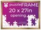 20x27 Jigsaw Puzzle Frame Kit - Kit Includes Puzzle Glue Sheets, Bronze Wood Puzzle Frame, UV Acrylic, Backing,, Hanging Hardware